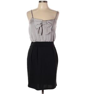 Love Ady sleeveless strap silver and black dress